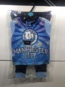 Manchester City Childrens Pyjama Top & Bottoms Set | 3-4 Years