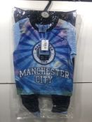 Manchester City Childrens Pyjama Top & Bottoms Set | 5-6 Years