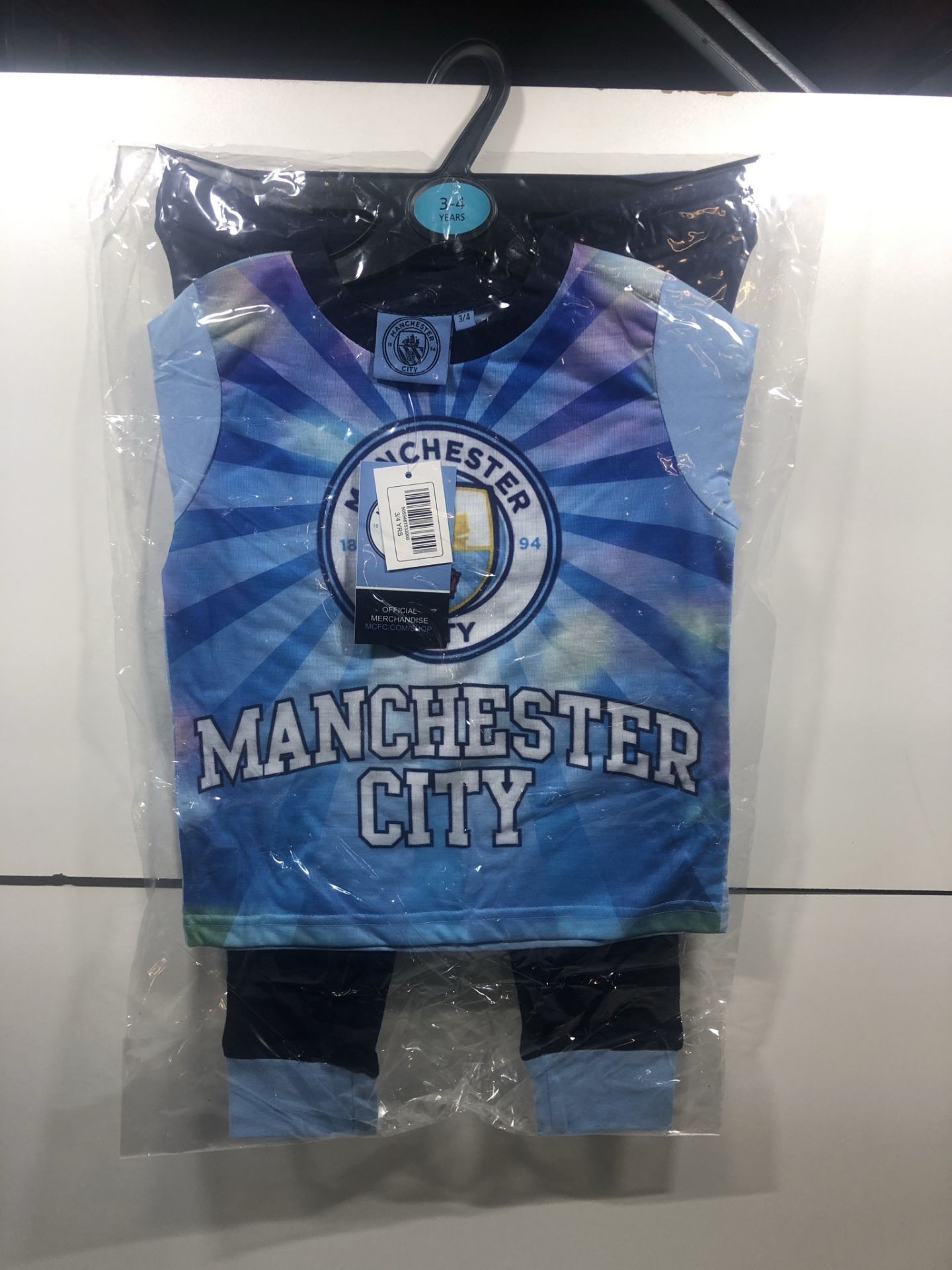 Manchester City Childrens Pyjama Top & Bottoms Set | 3-4 Years
