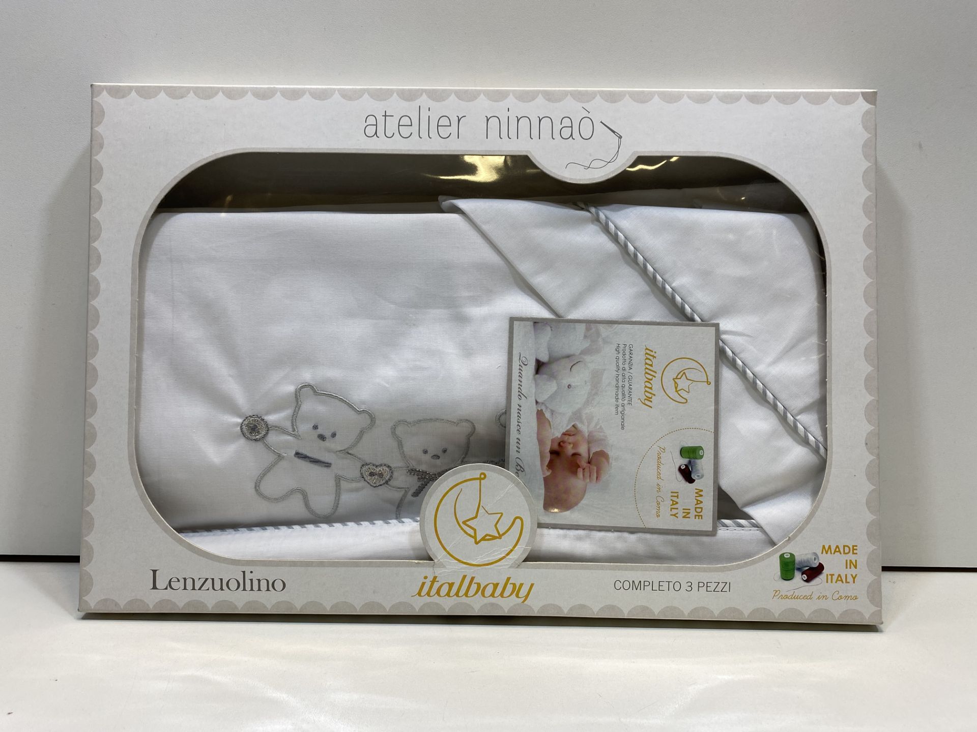 5 x Italbaby 3 sheet pram set with teddy bear design |8022788009213 - Image 2 of 3