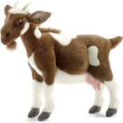 1 x Brown & White Goat Plush Soft Toy by Hansa. 48cm. 4623 |4806021946237