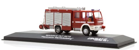 3 x Rietze 61213 Gauge H0 IVECO MAGIRUS HLF 20/16 "Feuerwehr Markkleeberg", epoch VI Fir engine mode