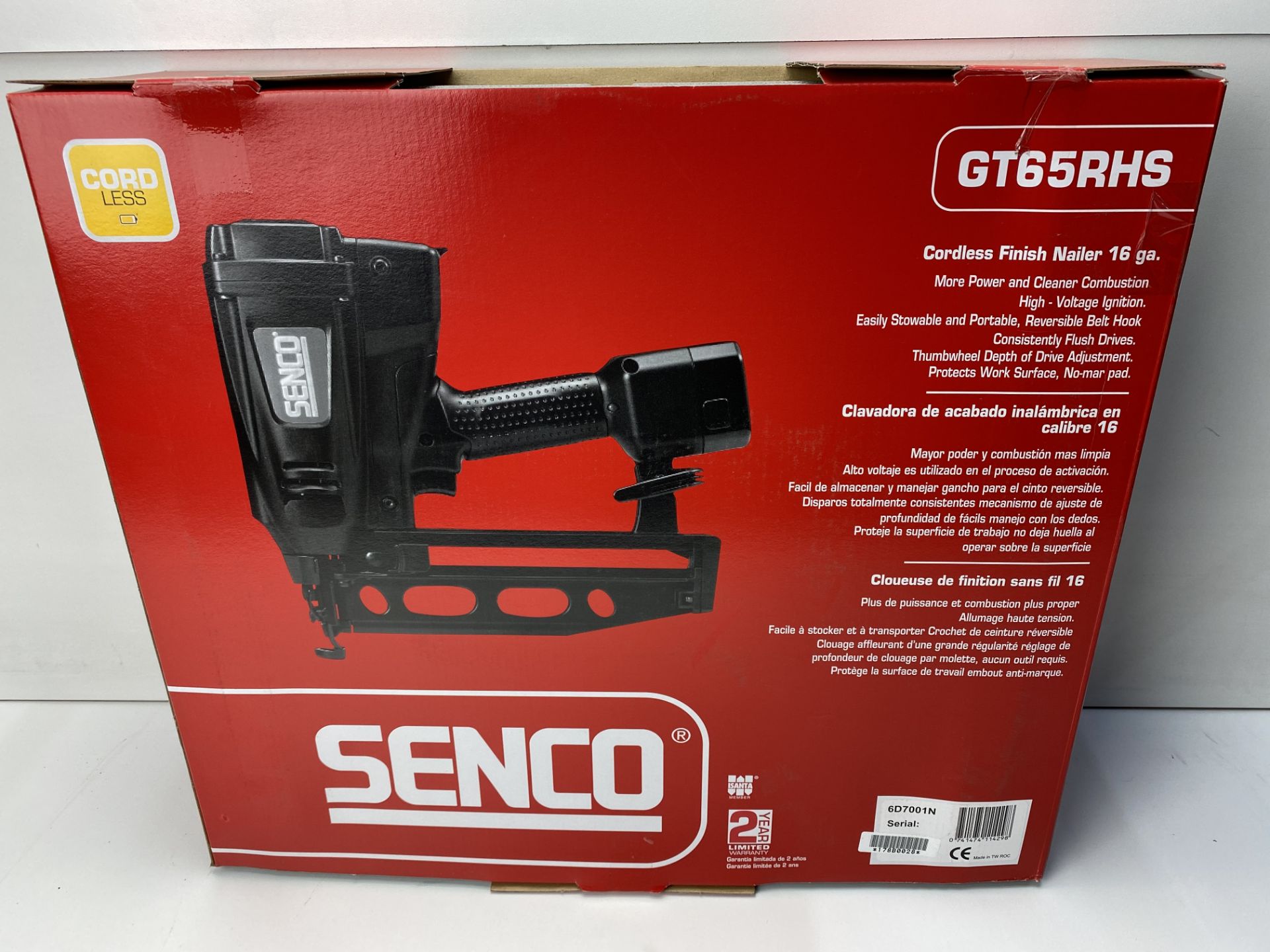 SENCO GT65RHS GAS NAIL GUN SECOND FIX 16 GAUGE NAILER - Image 3 of 4