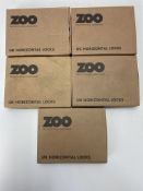 5 x Zoo Hardware - ZUKHB127PVD Horizontal Lock - 127mm - Bathroom Version Polished Brass