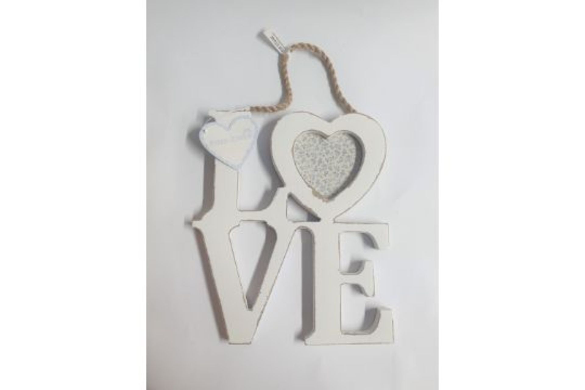 10 X Wooden Hanging 'Love' With