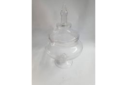 Large Clear Glass Squat Jar | 33cm