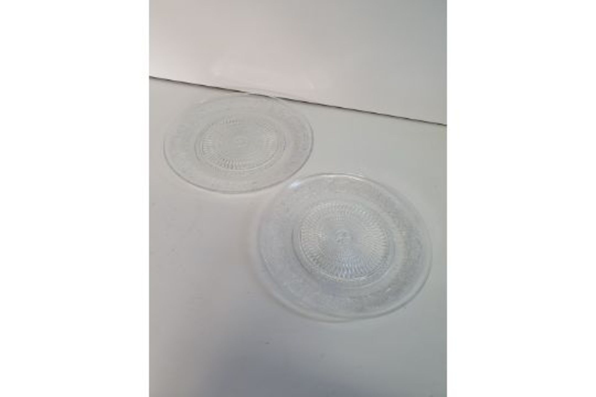 Set of 2 Decorative Glass Cake Plates