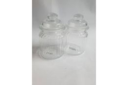 12 x Twist Ribbed Jar w/Lid