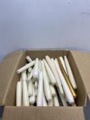 Approx 50 x New and Used Wax Tapered Candles