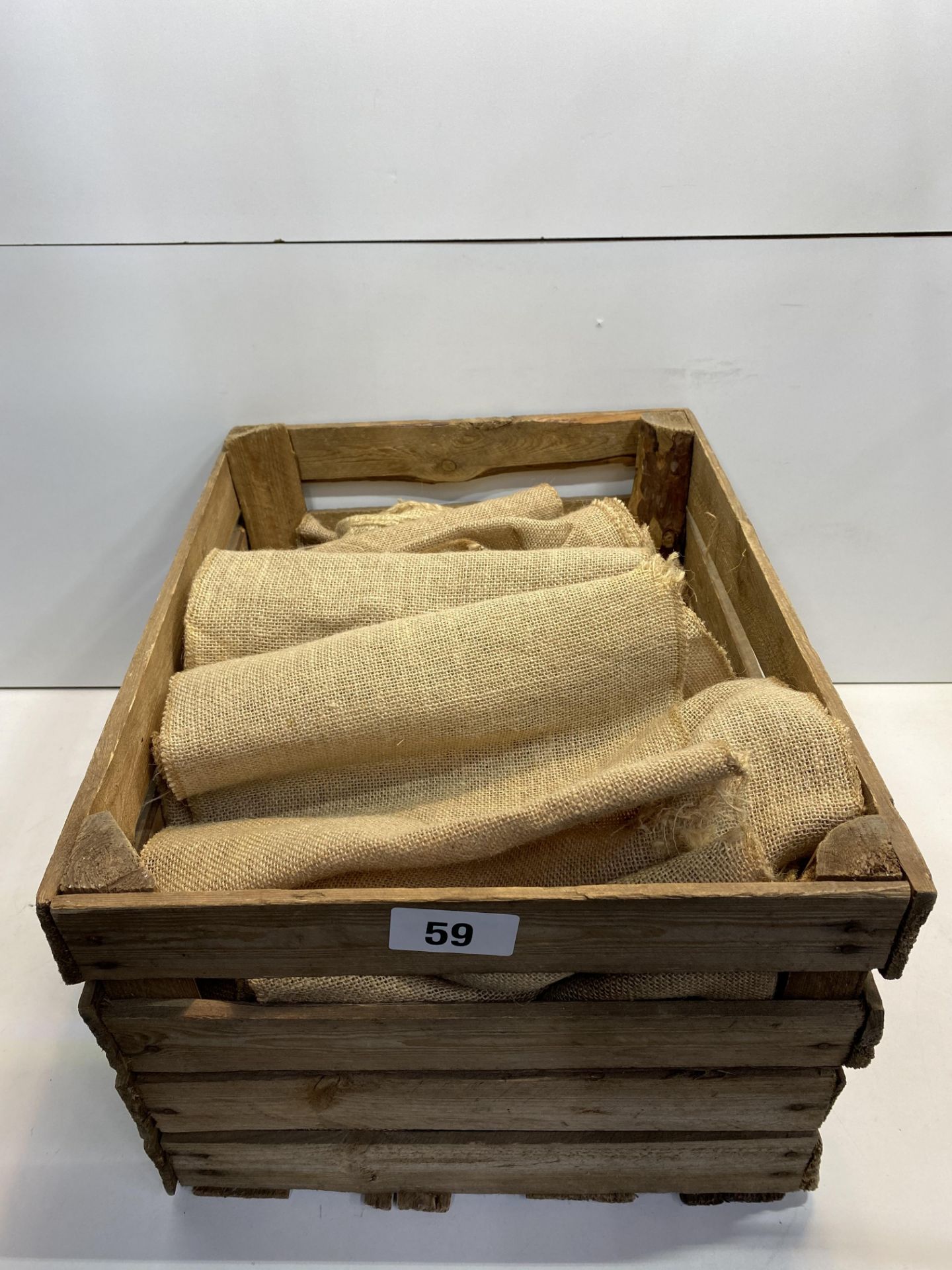 Wooden Crate Contains Hessian Material