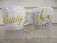 100 x Brand New Strictly Come Dancing 'Cha Cha Time' Mugs | Total RRP £1,000