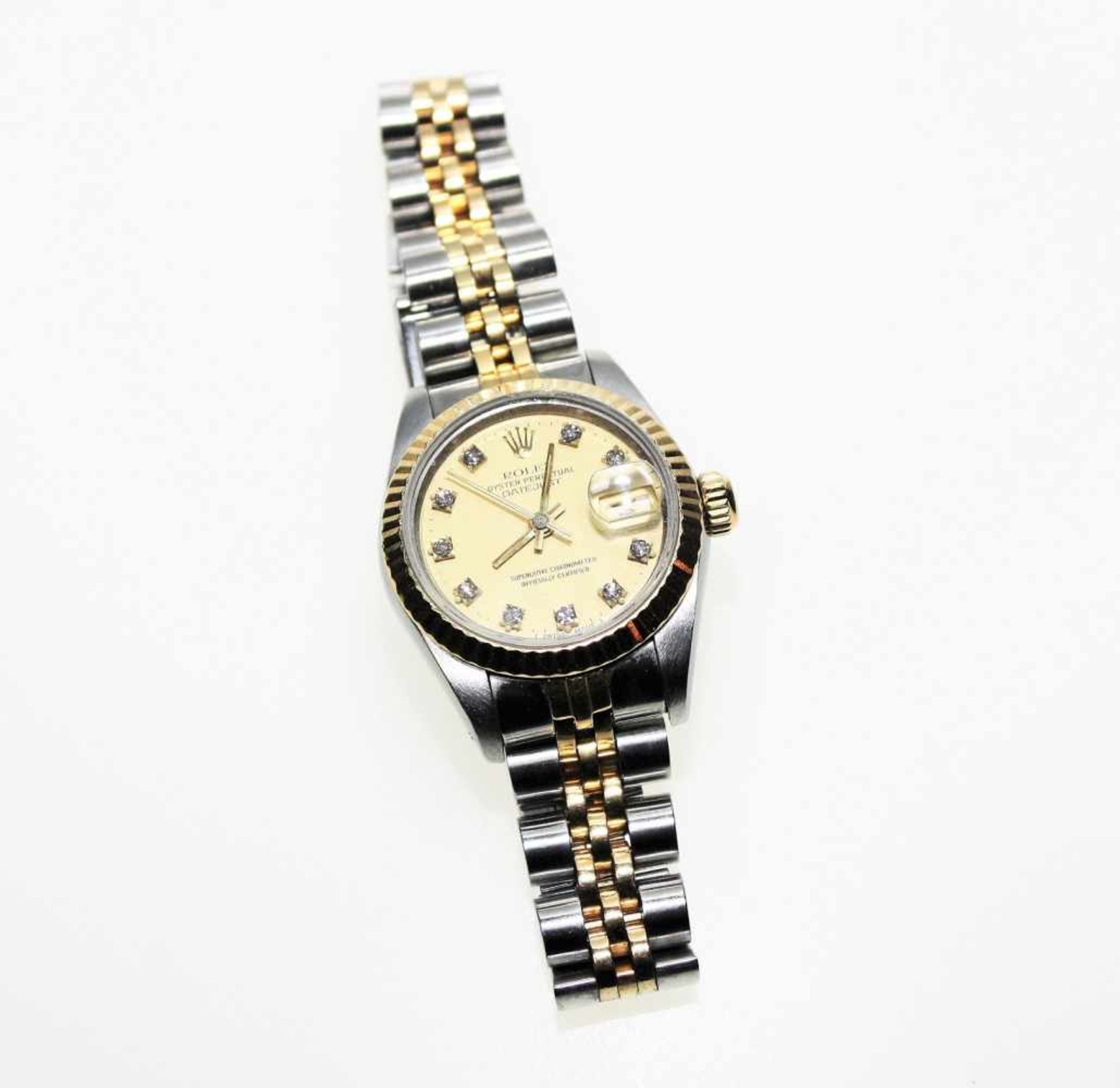 Damen-Armbanduhr Stahl/Gold Rolex, Oyster Perpetual, Datejust, Datum bei 3, kleine