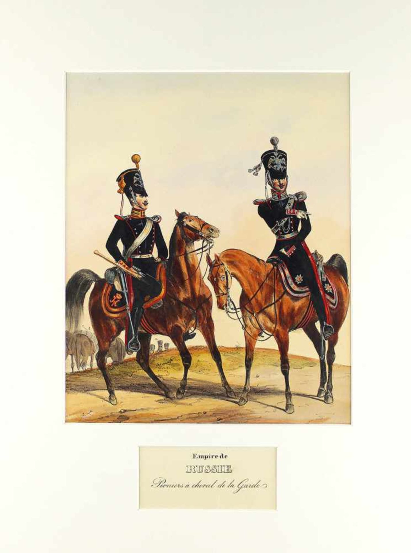 [Uniformen der Russischen Armee]Reitende Garde-Pioniere: Gemeine & Unteroffizier. 1840Aus der - Bild 2 aus 2