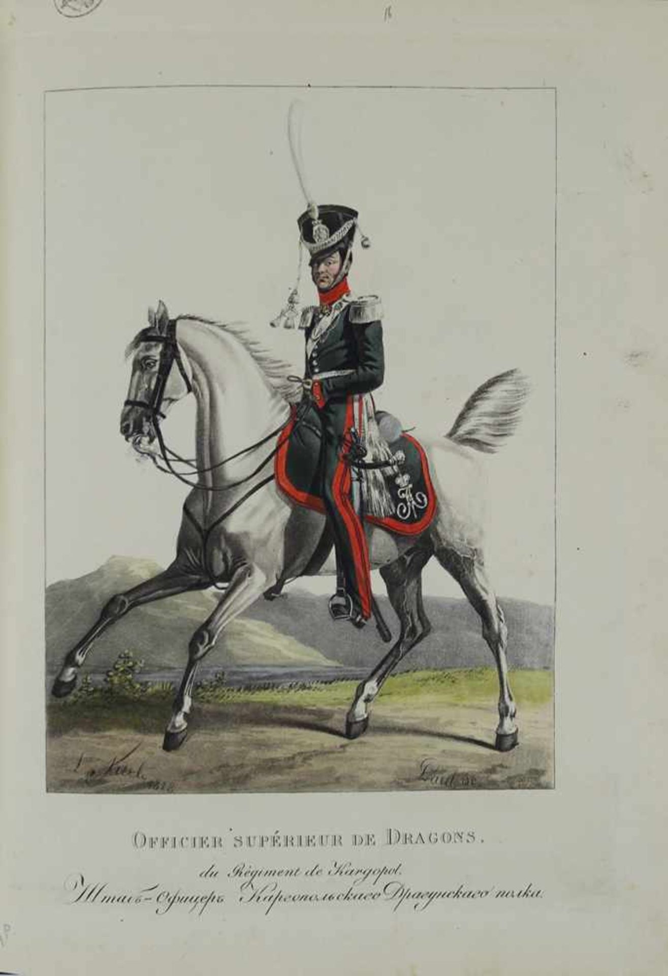 L. I. Kil (1789-1851): Die Uniformen der Russischen Heere. Album mit 42 Lithographien von - Bild 12 aus 19