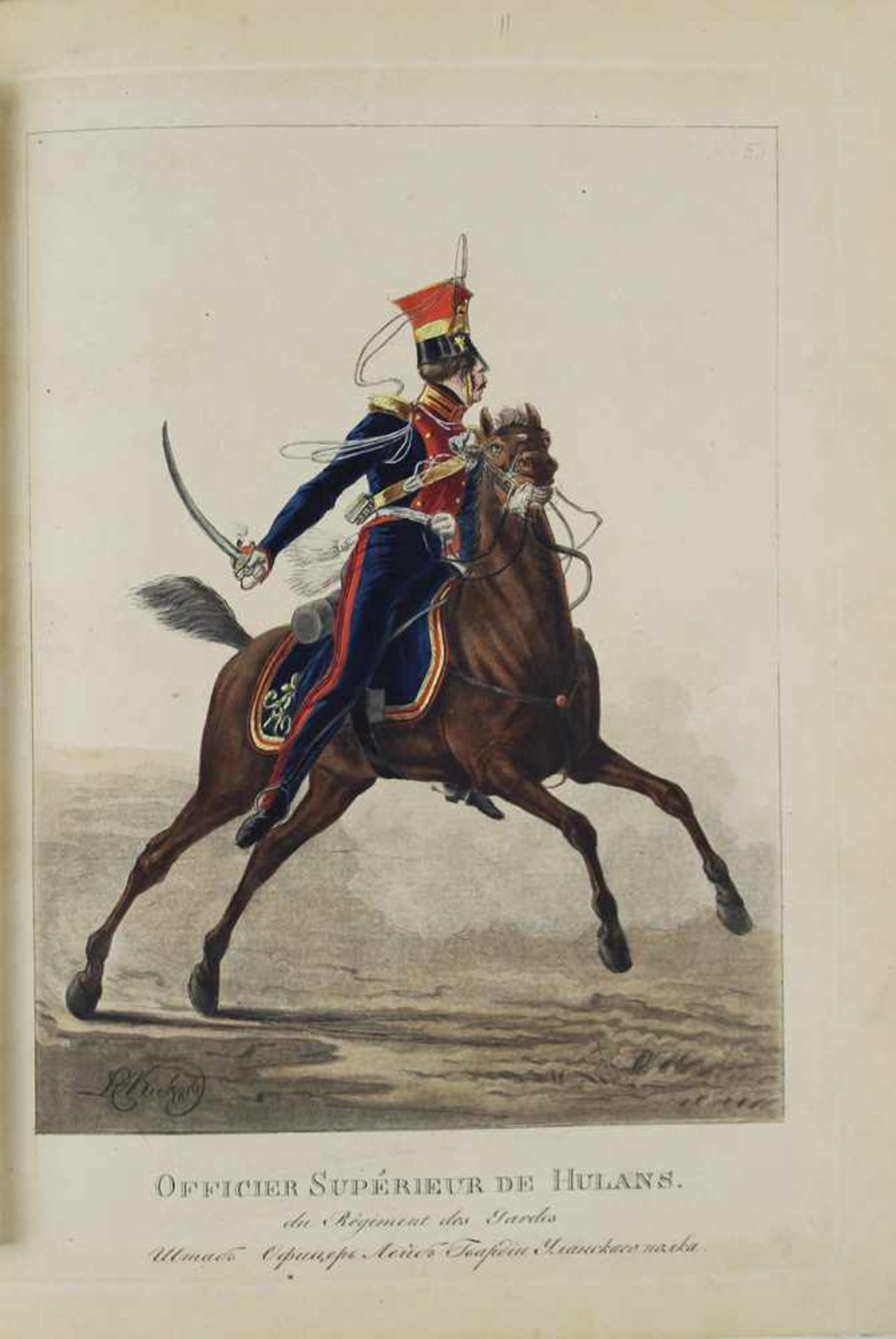 L. I. Kil (1789-1851): Die Uniformen der Russischen Heere. Album mit 42 Lithographien von - Bild 11 aus 19