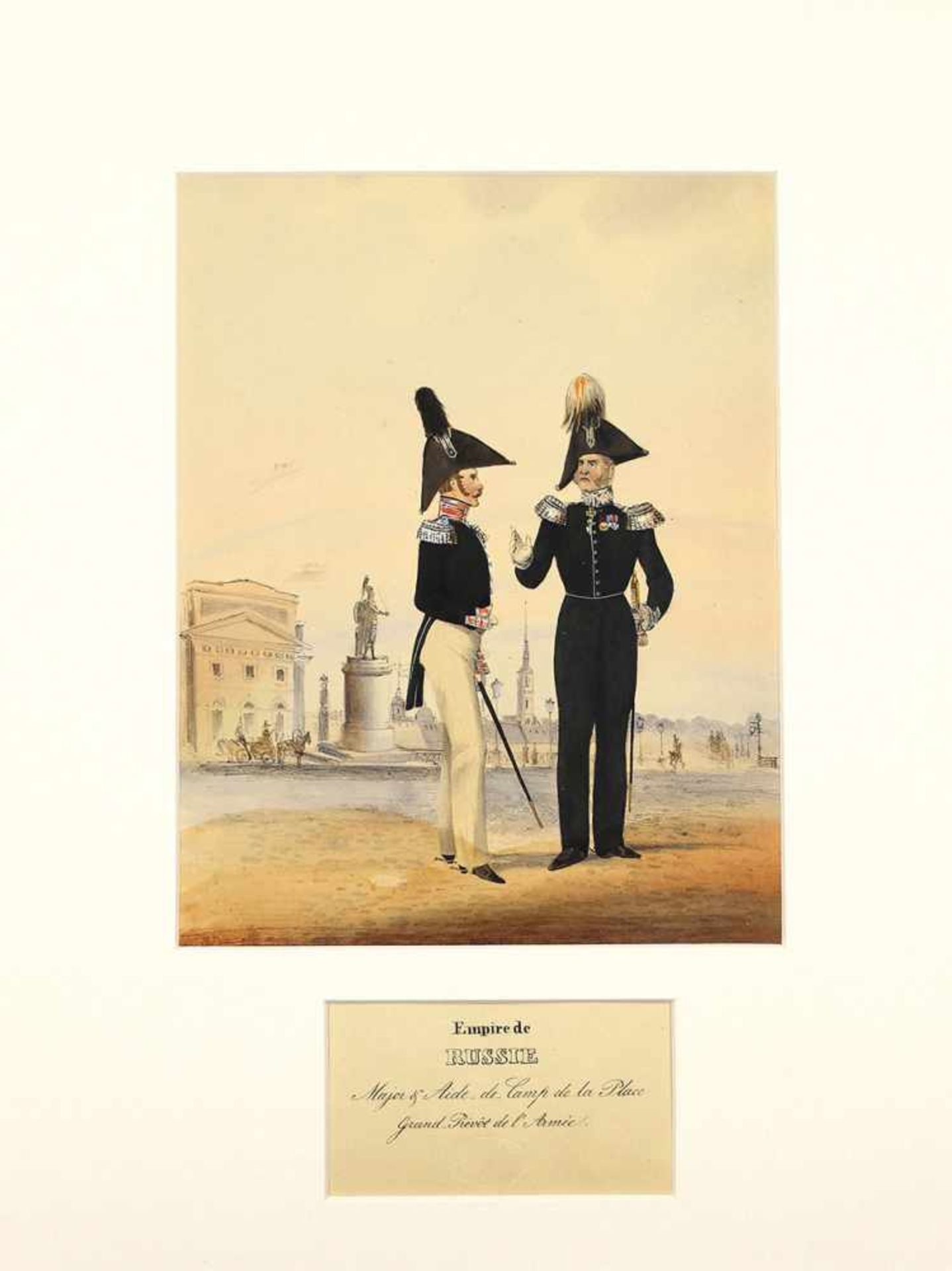 [Uniformen der Russischen Armee] Major & Adjutant vom Platz, General-Feldprobst der Armee. 1840