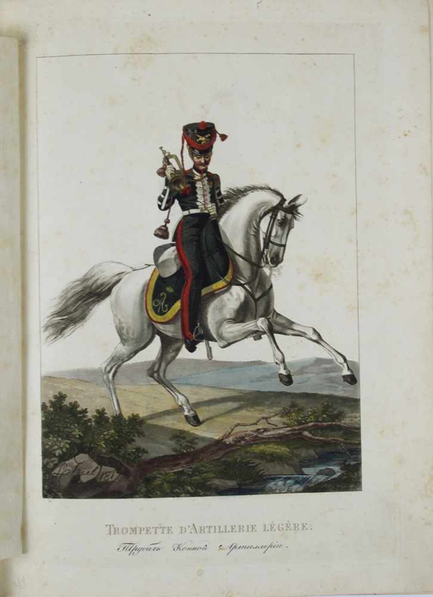 L. I. Kil (1789-1851): Die Uniformen der Russischen Heere. Album mit 42 Lithographien von - Bild 5 aus 19