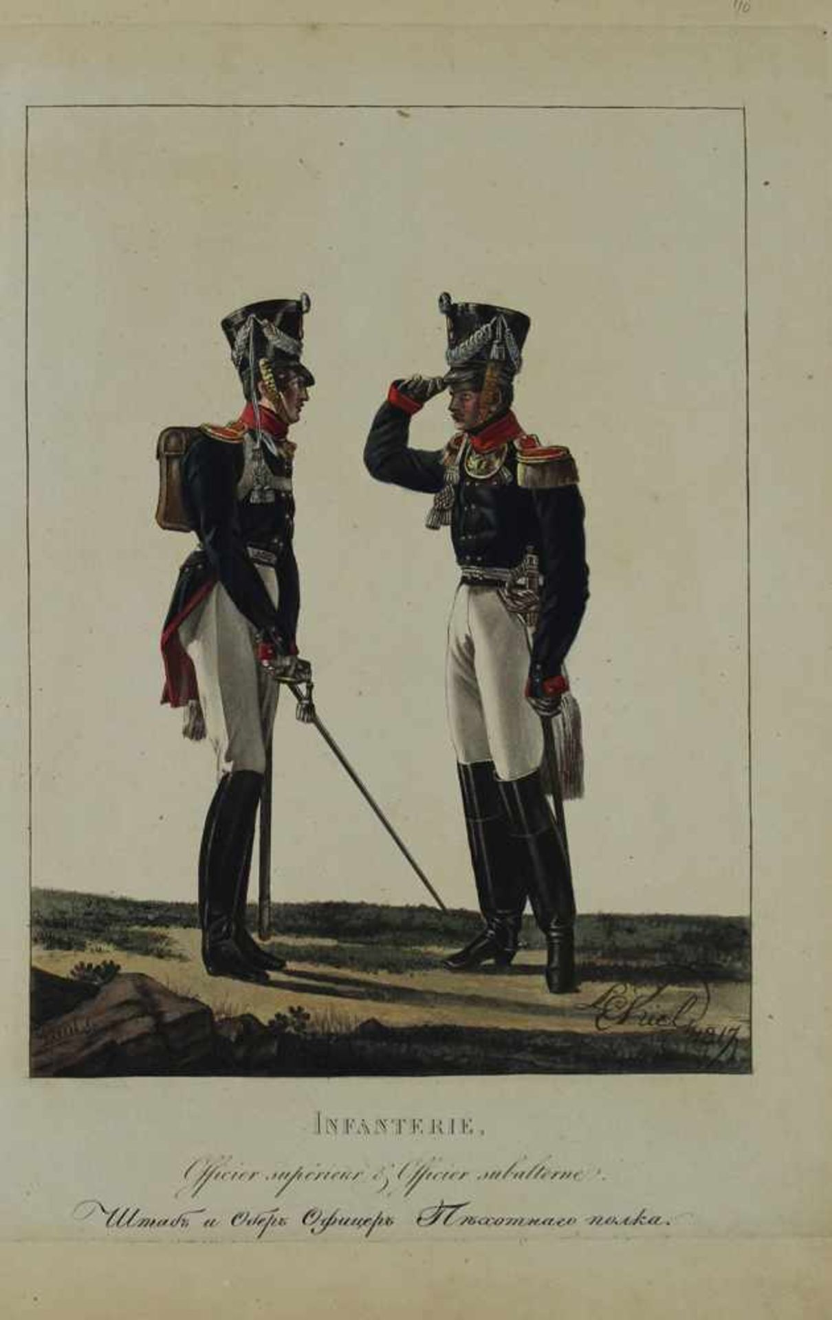 L. I. Kil (1789-1851): Die Uniformen der Russischen Heere. Album mit 42 Lithographien von - Bild 15 aus 19