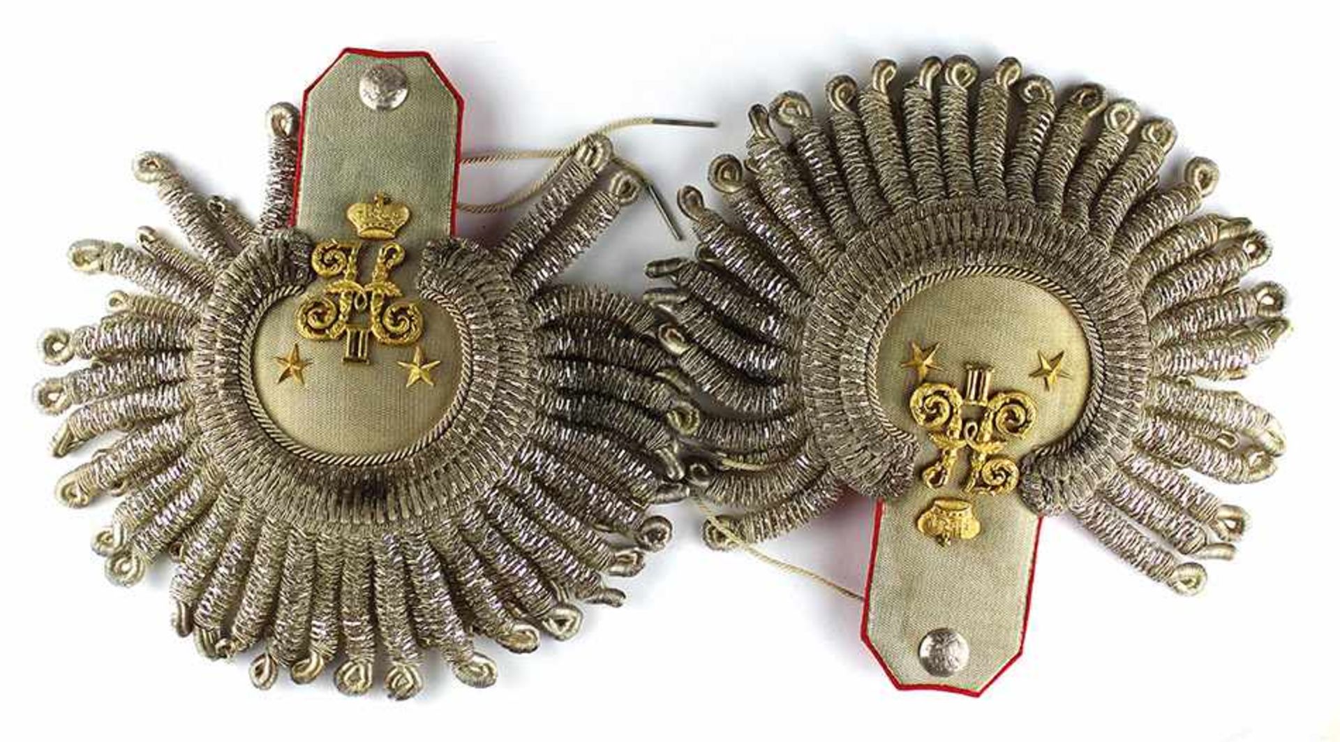 Epauletten eines Generalmajors des Generalstabs, General-Adjutanten des Sappeur-Regiments der - Bild 3 aus 3