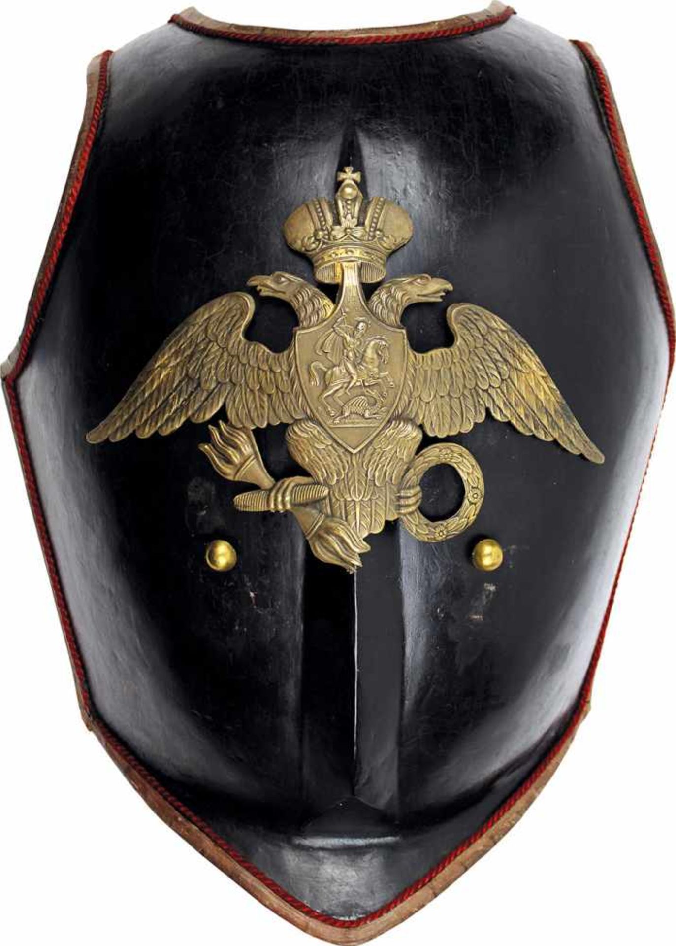 Kürass und Helm eines Offiziers des Kürassier-Regiments der Leibgarde des Zarewitsch, Typ vom Jahr - Bild 7 aus 10