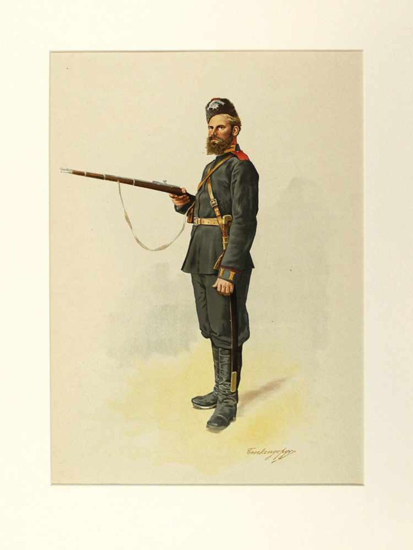 Dmitry Alexandrowitsch Benckendorff (1845-1917). Soldat des Kosaken-Regiments der Leibgarde seiner