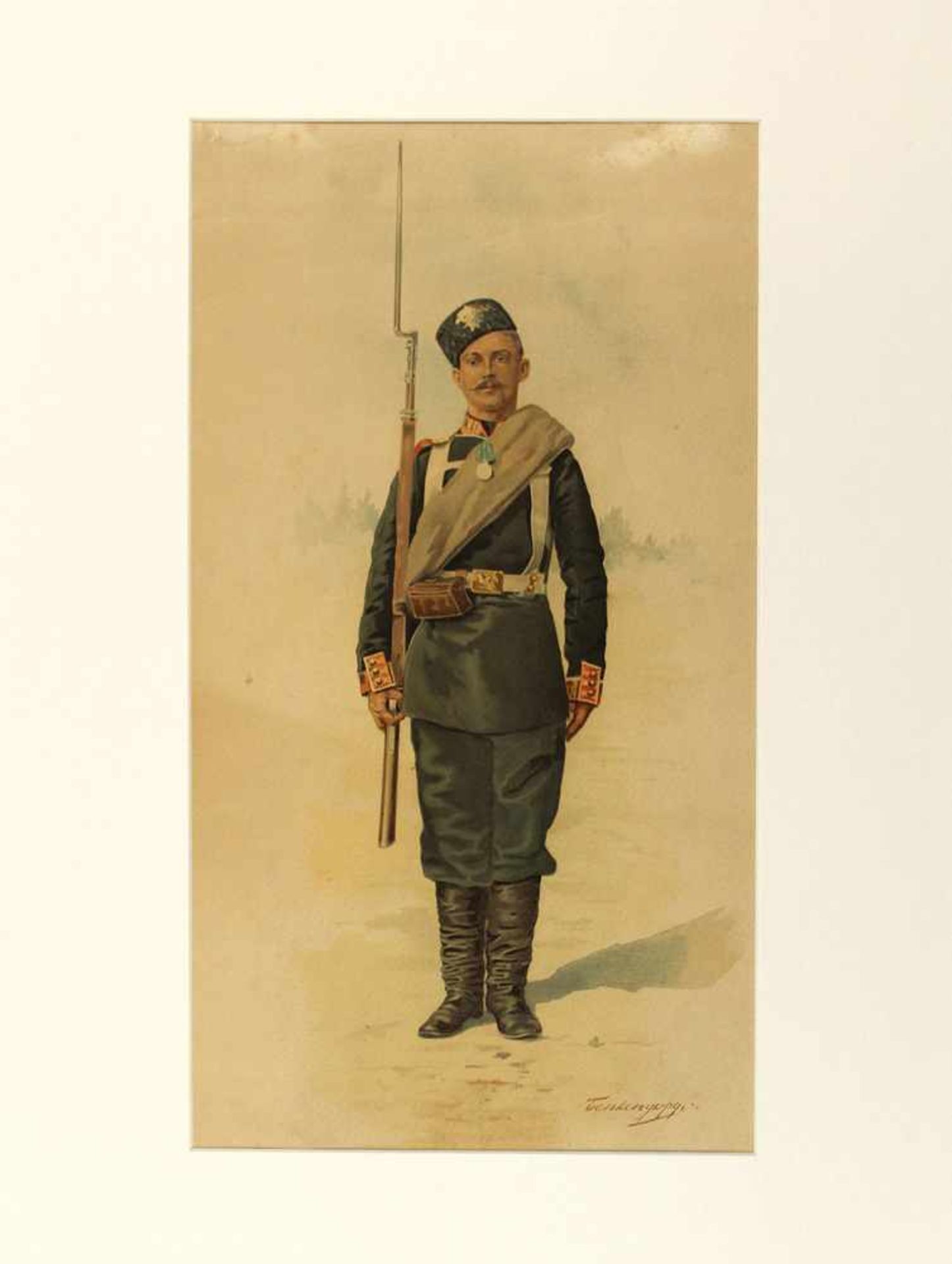 Dmitry Alexandrowitsch Benckendorff (1845-1917). Soldat des Preobraschenski Leibgarde-Regiments.