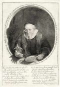 Rembrandt Harmensz. Van RijnJan Cornelis Sylvius (als Prediger im Oval)Radierung und Kupferstich auf