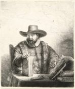 Rembrandt Harmensz. Van RijnBildnis des Predigers Cornelis Claesz. AnsloRadierung mit Kaltnadel