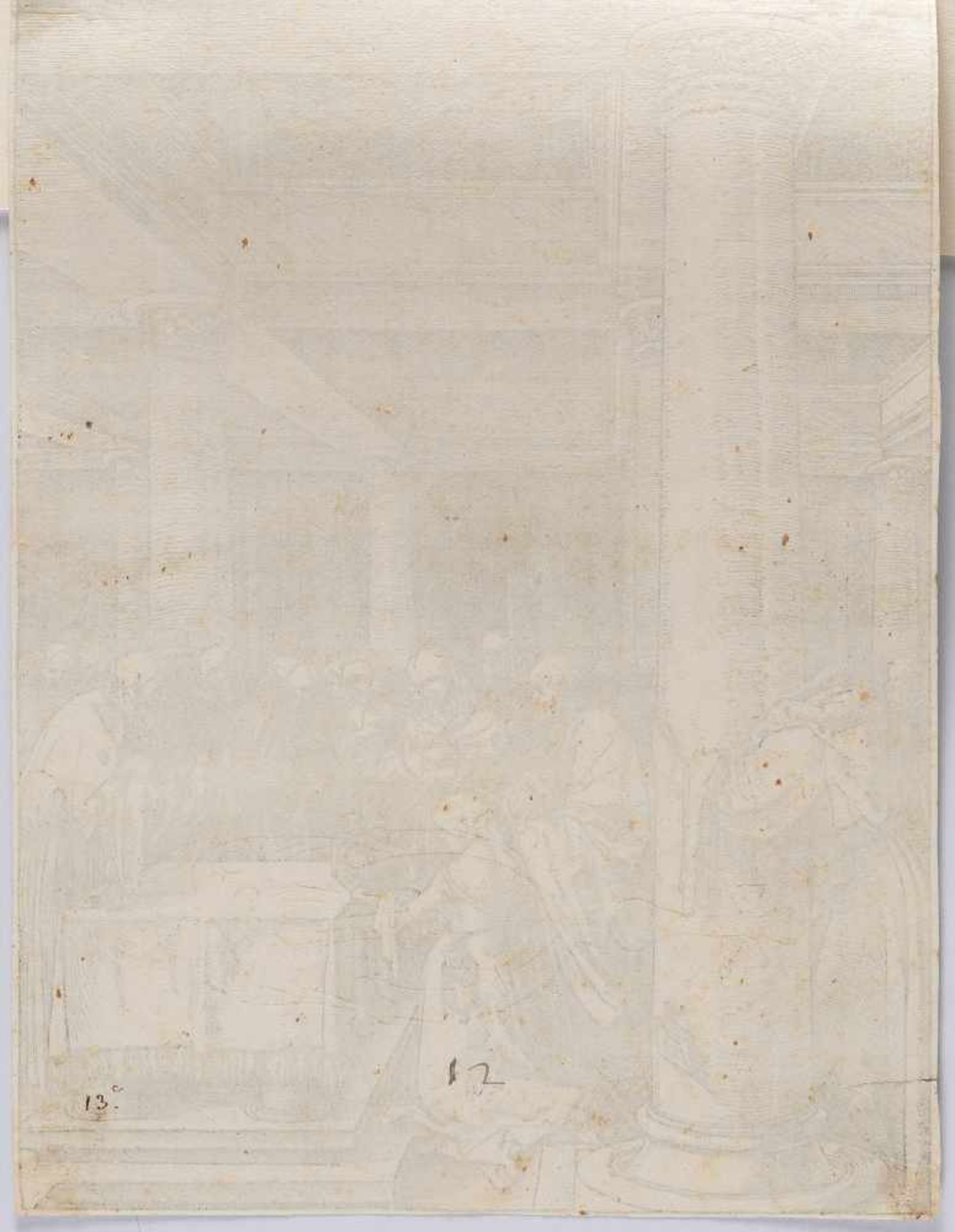 Albrecht DürerDie Darstellung im TempelHolzschnitt auf Bütten mit Wz. „Hohe Krone“ (Meder Wz. - Bild 3 aus 3