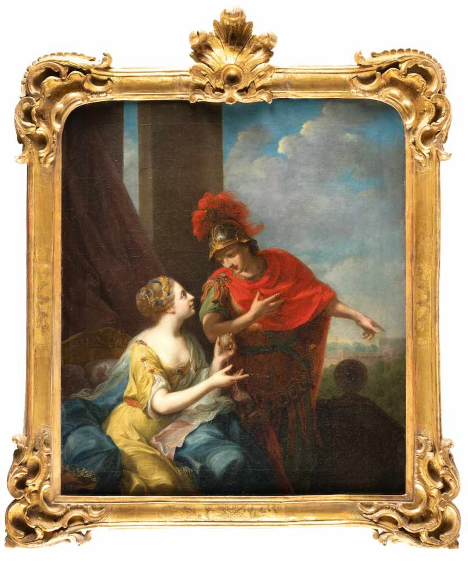 Johann Heinrich Tischbein D. Ä.Theseus und AriadneÖl auf Leinwand. 177(9?). 70 x 61 cm. Signiert und - Bild 2 aus 3