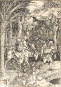 Albrecht DürerDie Flucht nach ÄgyptenHolzschnitt auf Bütten mit Wz. „Schild mit schrägem Balken" (