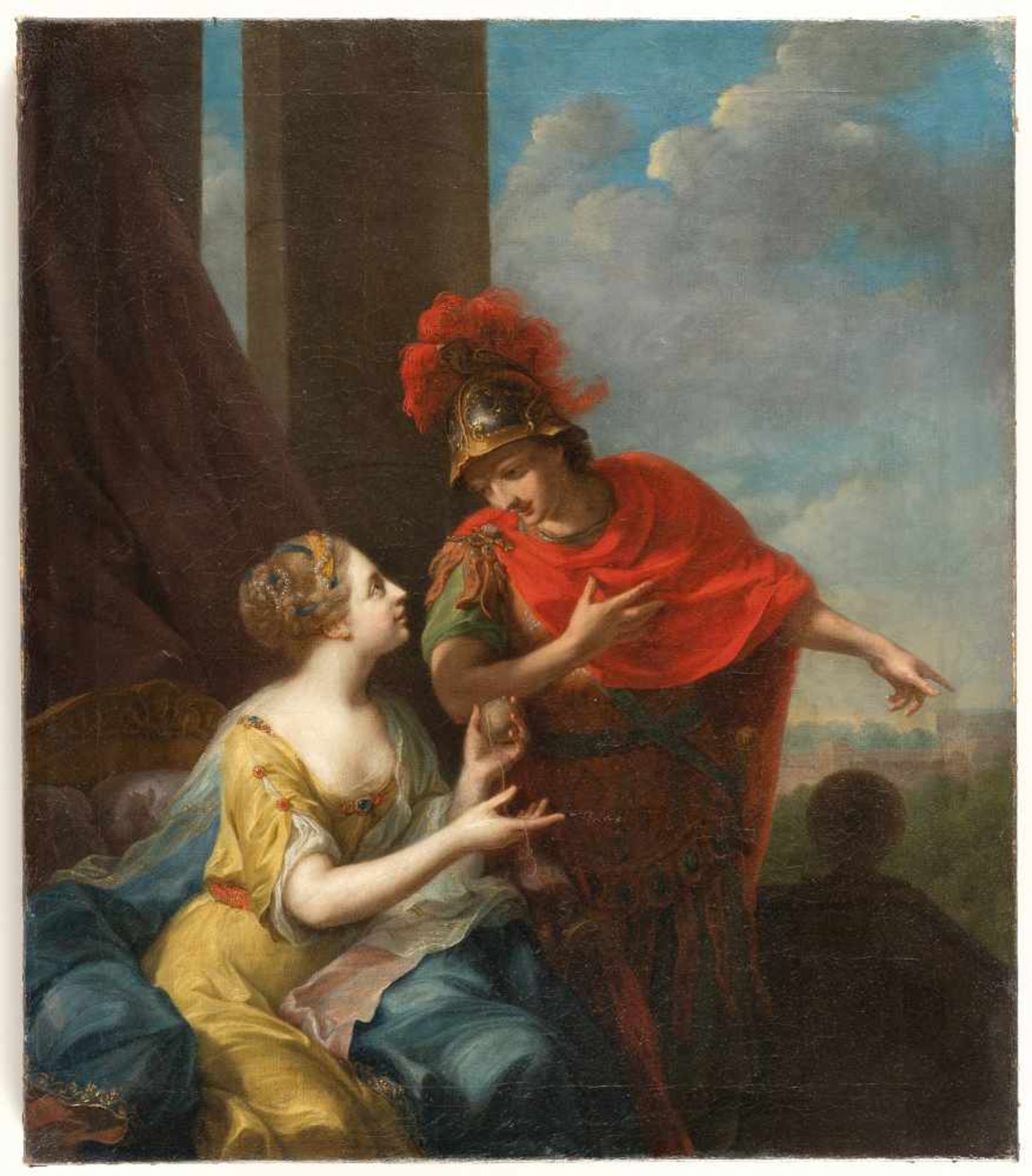 Johann Heinrich Tischbein D. Ä.Theseus und AriadneÖl auf Leinwand. 177(9?). 70 x 61 cm. Signiert und