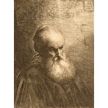 Jan LievensBrustbild eines alten Mannes mit langem WeißbartRadierung auf Bütten. 18,5 x 13,8 cm (