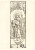 Albrecht DürerDer heilige Sebaldus auf der Säule (Flugblatt mit der Ode des Conrad Celtis an den