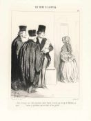 Honoré Daumier38 Bll. aus der Folge: "Les Gens de Justice"Lithographie auf Velin. (1845). Von 26,3 x