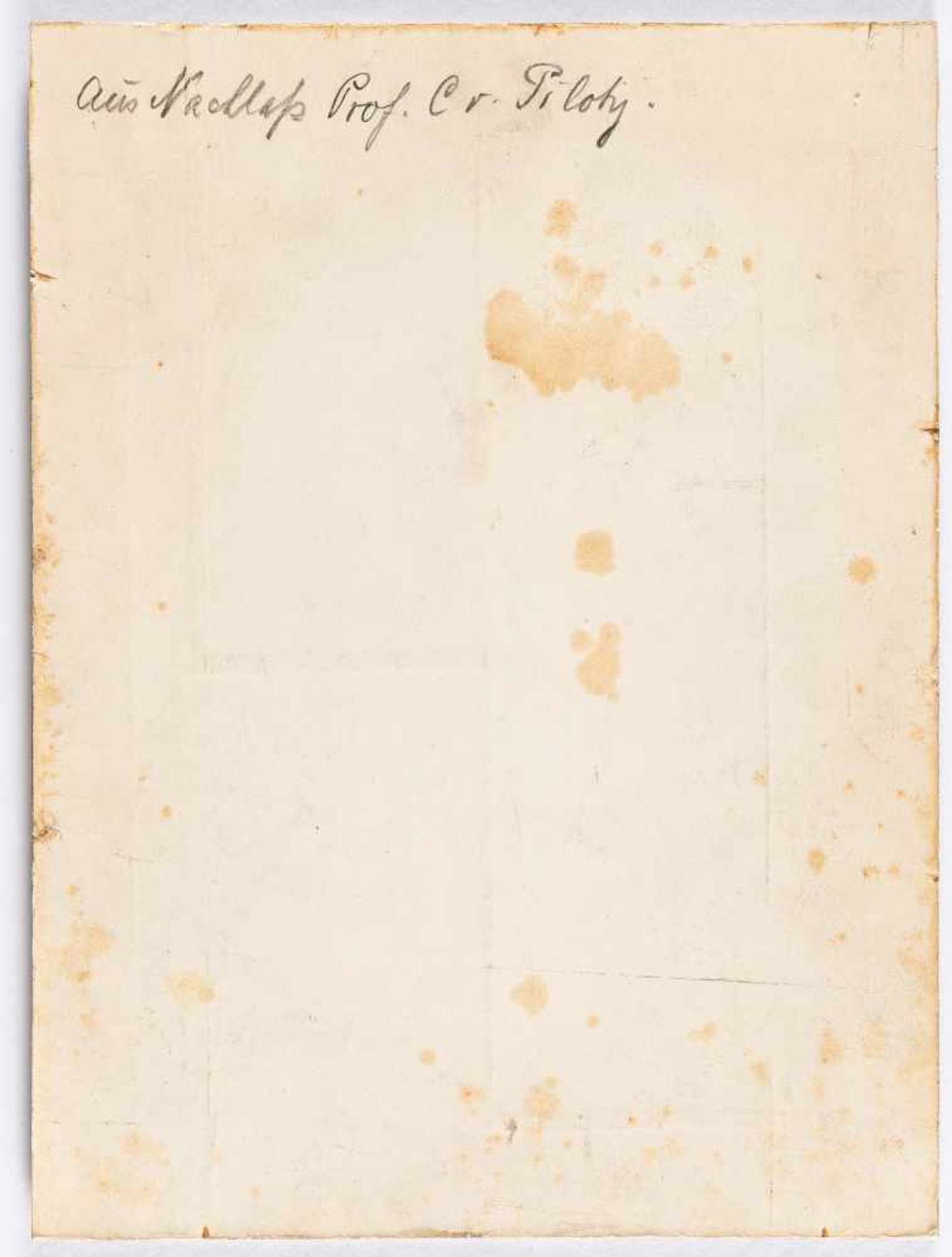 GermanStudie eines StuhlsÖl auf Velin über Bleistift, auf Pappe aufgezogen. 1837. 22 x 16,5 cm. - Bild 3 aus 3