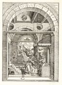 Albrecht DürerMariä VerkündigungHolzschnitt auf Bütten mit Wz. „Hohe Krone“ (Meder Wz. 20). (Um
