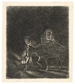 Rembrandt Harmensz. Van RijnDie Flucht nach Ägypten (Nachtstück)Radierung und Kaltnadel auf