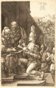Albrecht DürerDie Handwaschung des PilatusKupferstich auf Bütten. (1512). 12,1 x 7,9 cm (