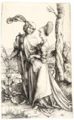 Albrecht DürerDas Liebespaar und der Tod (Der Spaziergang)Kupferstich auf Bütten mit Wz. „Krone über