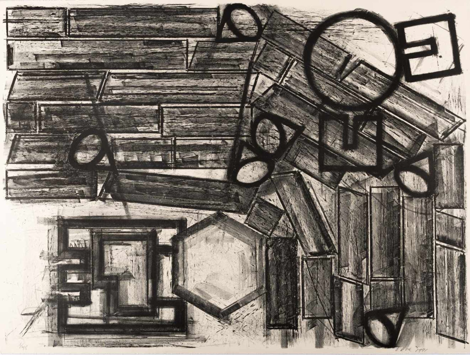 1941 Long BeachPlan View for Sculpture Occupying Wall and Floor AreasLithograph on wove. 1991. C.