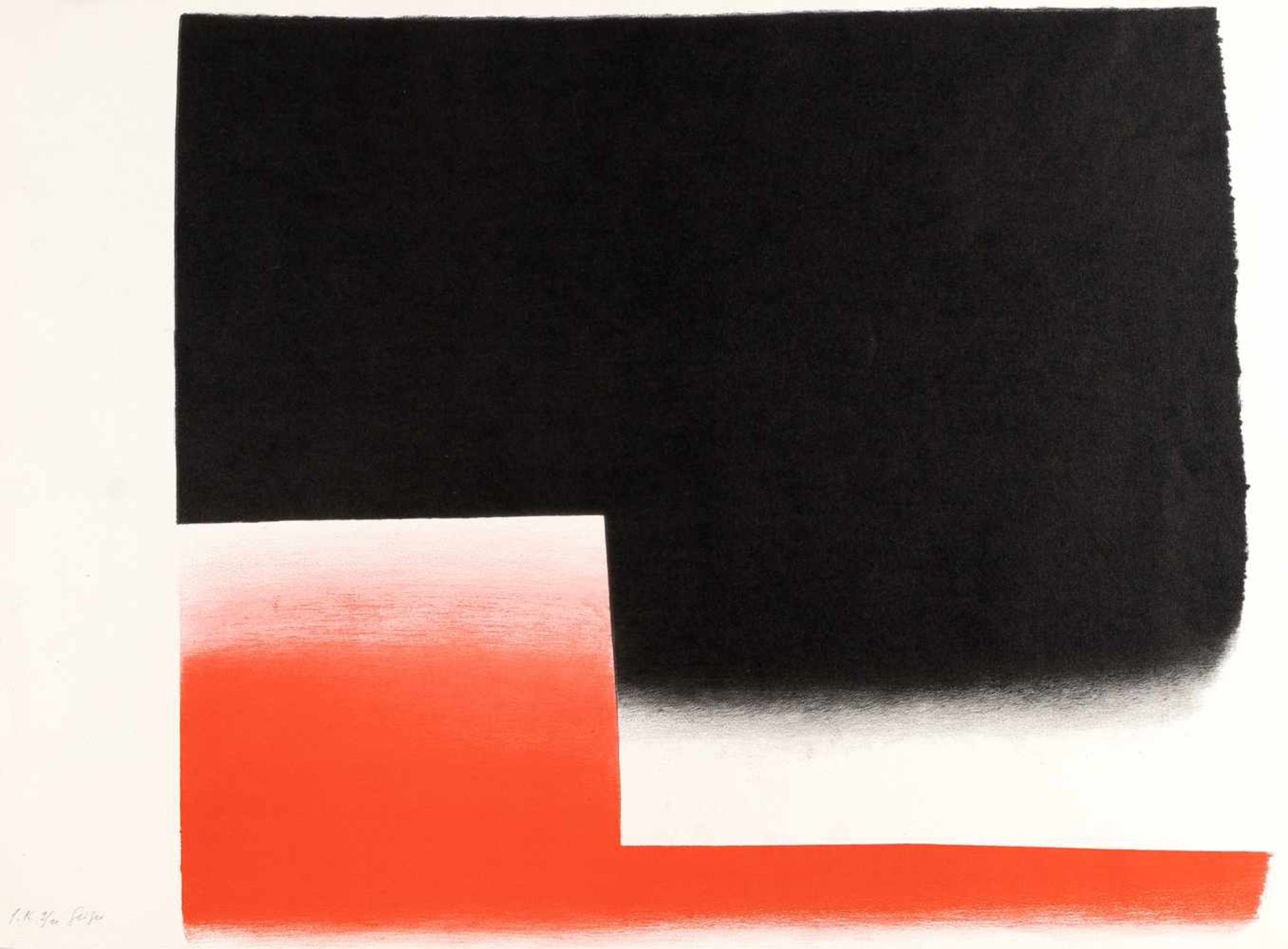 1908 - München - 2009Red – blackLithograph in colours on wove. (1958). C. 39.5 x 45.5 cm (sheet size