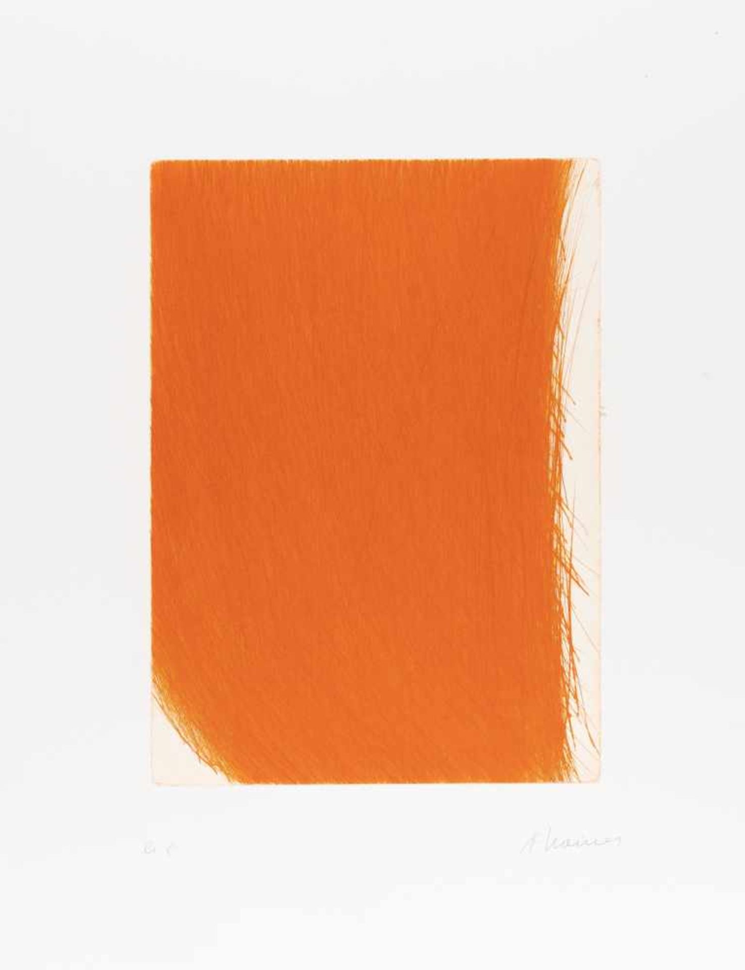 1929 Baden bei WienUntitled (Orange)Etching in colours on wove. C. 65 x 50 cm (sheet size). A