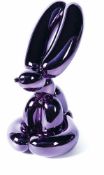 Jeff KoonsBaloon Rabbit (violet)3Porzellan mit Chrombeschichtung. (2019). Ca. 29 x 14 x 21