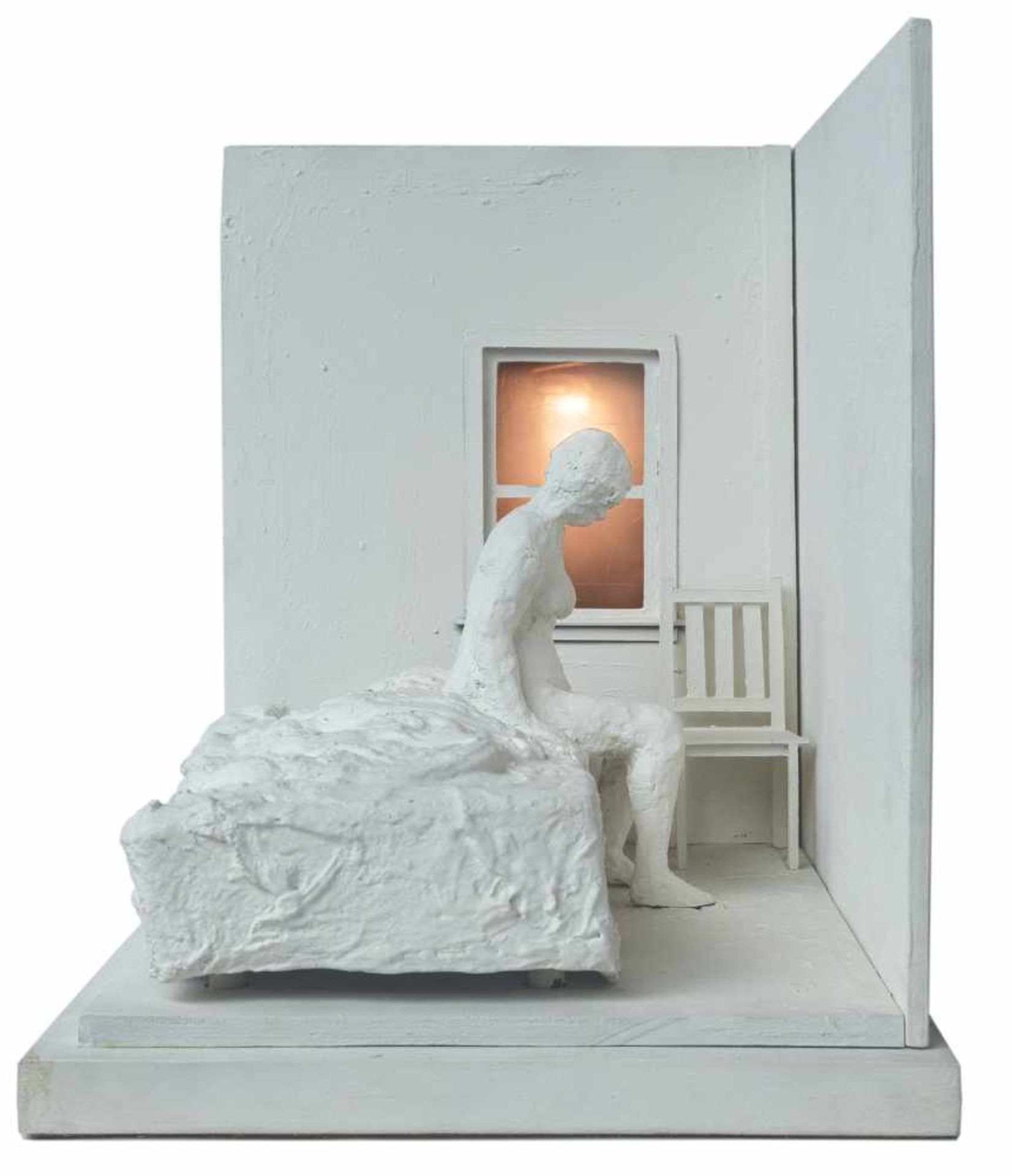 George SegalWoman sitting on bedDispersion, Kupfer, Bronze, Holz, Plexiglas, elektrisches L