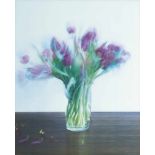 Michael Wesely17.4.-27.4.2004 (Tulpen)Farbfotografie. C-Print hinter Acrylglas. (2004). Ca.