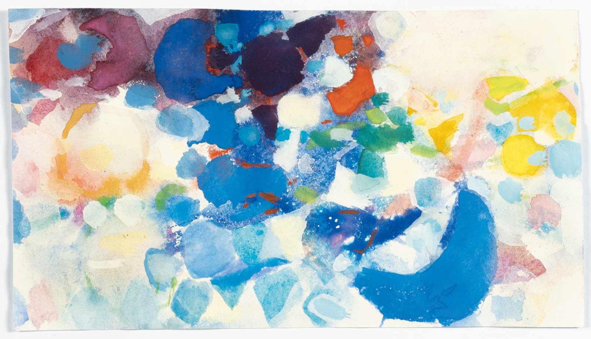 Heinz KreutzOhne Titel (leuchtend und jubelnd)Gouache auf Aquarellpapier. (Um 1962). Ca. 15 - Image 2 of 3