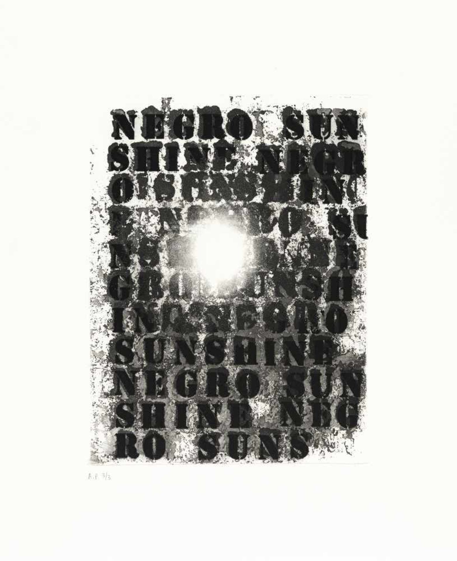 Glenn LigonDiptychon: Untitled (negro sunshine)Radierung mit Aquatinta auf Velinkarton. (20 - Bild 5 aus 6