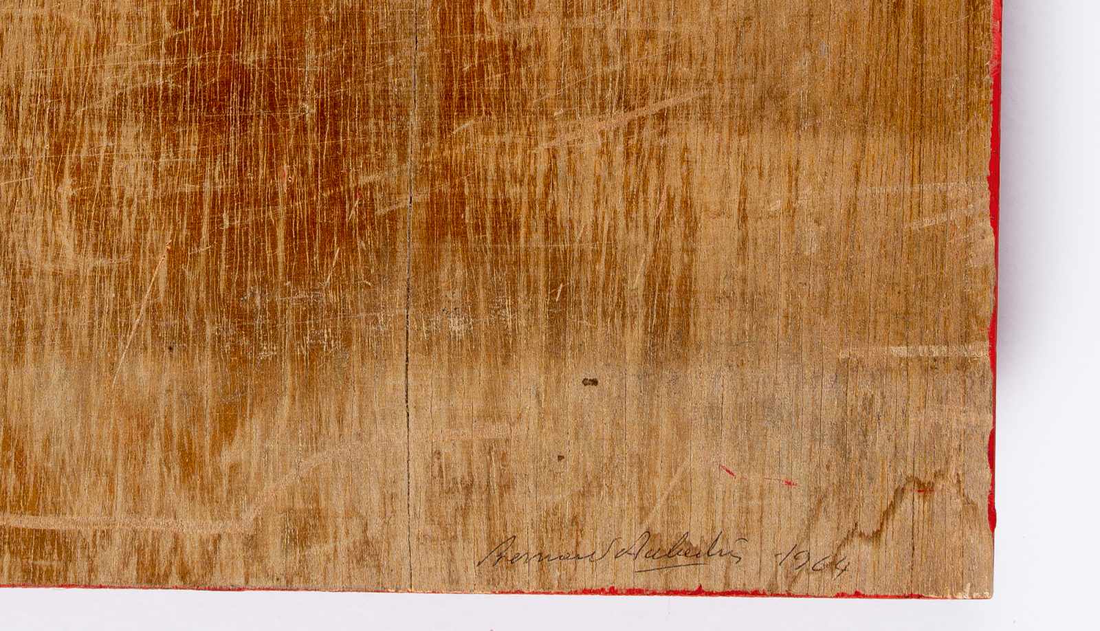 Bernard AubertinTableau ClousAcryl, Nägel, Holz. 1964. Ca. 57 x 40 cm. Verso signiert und d - Image 5 of 5