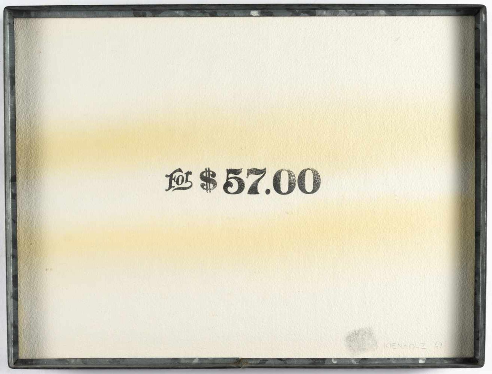 Edward KienholzFor $57.00Aquarell und Gummistempel auf genarbtem Velin, in Künstlerrahmen. - Image 2 of 3